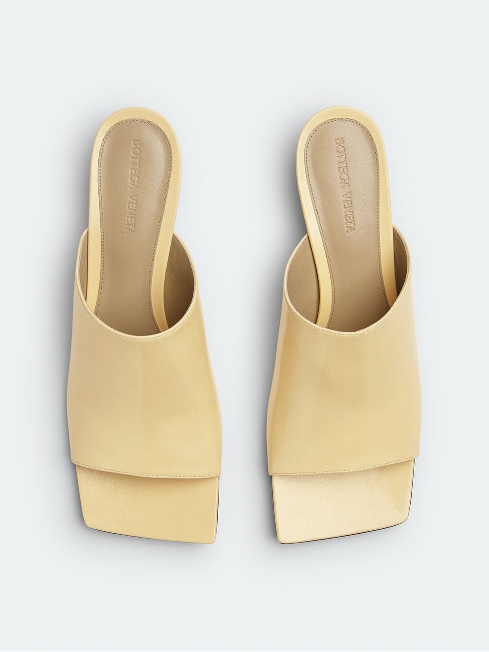 Bottega Veneta Women's baby yellow Slide mules kitten heels 38